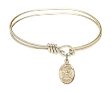 Load image into Gallery viewer, St. Michael the Archangel Custom Bangle - Gold Filled
