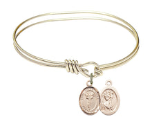 Load image into Gallery viewer, St. Christopher / Cheerleading Custom Bangle - Gold Filled
