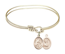 Load image into Gallery viewer, St. Christopher / Basketball Custom Bangle - Gold Filled
