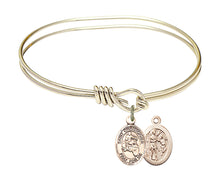Load image into Gallery viewer, St. Christopher / Motorcycle Custom Bangle - Gold Filled
