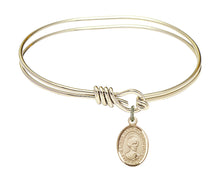 Load image into Gallery viewer, St. Louis Marie de Montfort Custom Bangle - Gold Filled
