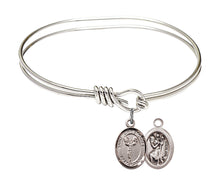 Load image into Gallery viewer, St. Christopher / Cheerleading Custom Bangle - Silver
