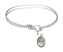 Load image into Gallery viewer, St. Christopher / Lacrosse Custom Bangle - Silver
