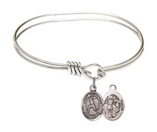 Load image into Gallery viewer, St. Sebastian / Baseball Custom Bangle - Silver
