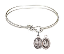 Load image into Gallery viewer, St. Sebastian / Volleyball Custom Bangle - Silver
