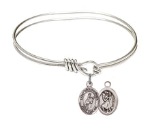 Load image into Gallery viewer, St. Christopher / Rodeo Custom Bangle - Silver
