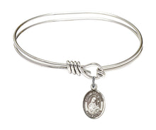 Load image into Gallery viewer, St. Gertrude of Nivelles Custom Bangle - Silver
