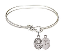 Load image into Gallery viewer, Pope St. John Paul II Custom Bangle - Silver
