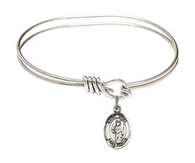 Load image into Gallery viewer, St. Uriel the Archangel Custom Bangle - Silver
