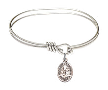 Load image into Gallery viewer, St. Claude de laa Colombiere Custom Bangle - Silver
