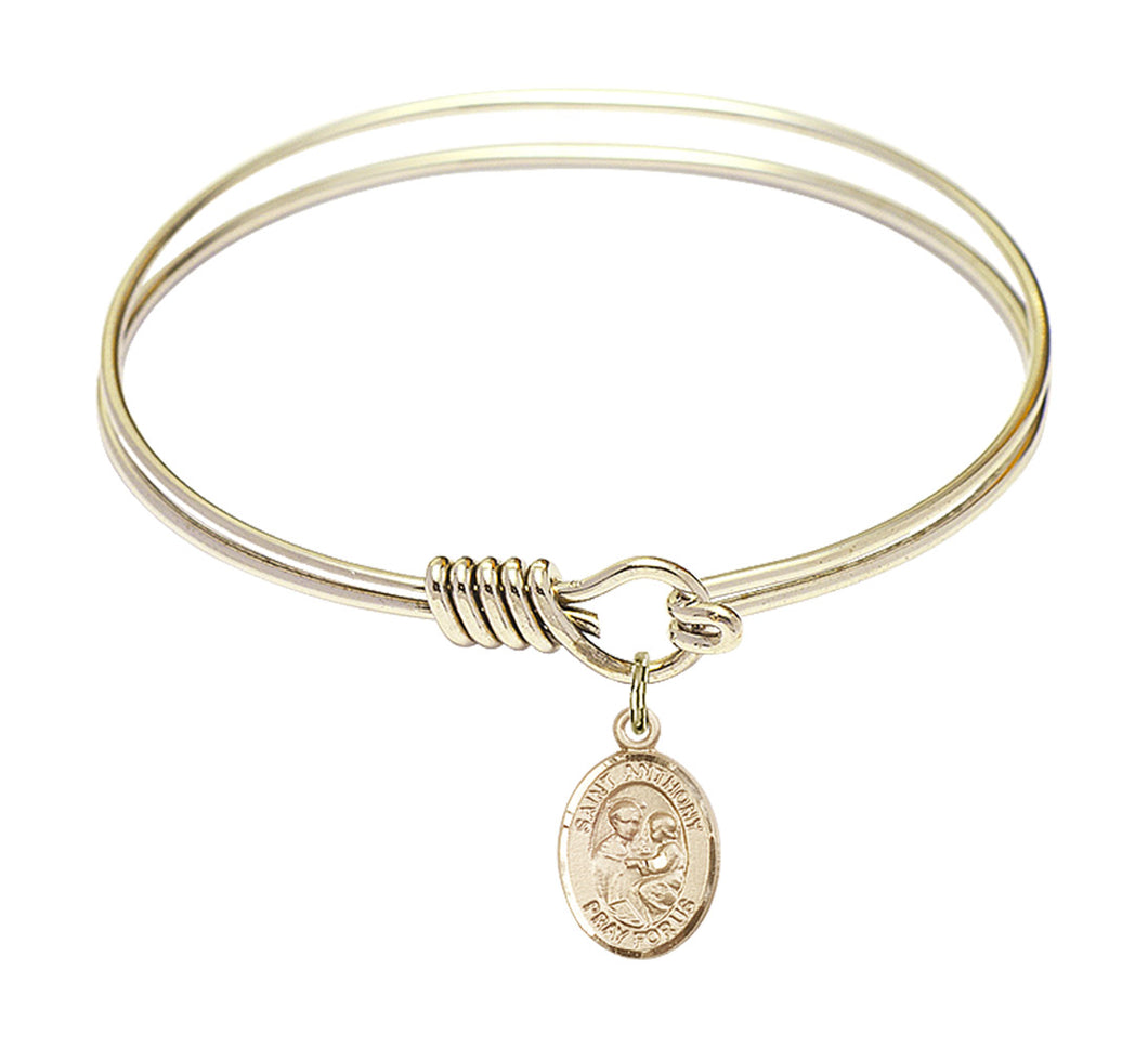 St. Anthony Custom Bangle - Gold Filled