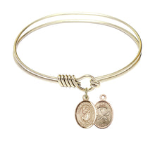 Load image into Gallery viewer, St. Aloysius Gonzaga Custom Bangle - Gold Filled
