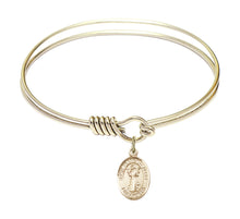 Load image into Gallery viewer, St. Francis of Assisi Custom Bangle - Gold Filled
