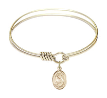 Load image into Gallery viewer, St. Rose of Lima Custom Bangle - Gold Filled
