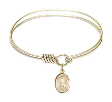 Load image into Gallery viewer, St. Brigid of Ireland Custom Bangle - Gold Filled
