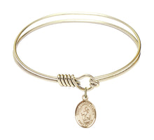 Load image into Gallery viewer, St. Vincent Ferrer Custom Bangle - Gold Filled
