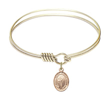 Load image into Gallery viewer, St. Aidan of Lindisfarne Custom Bangle - Gold Filled
