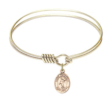 Load image into Gallery viewer, St. Sebastian / Track &amp; Field Custom Bangle - Gold Filled
