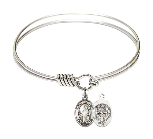St. Benedict Custom Bangle - Silver