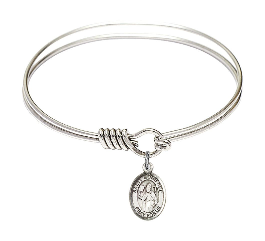 St. Boniface Custom Bangle - Silver