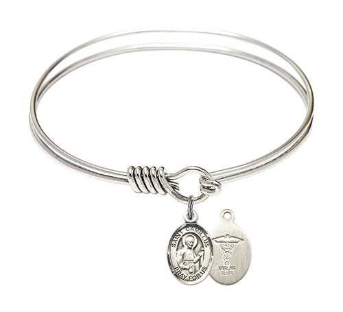 St. Christopher / Men's Water Polo Custom Bangle - Silver