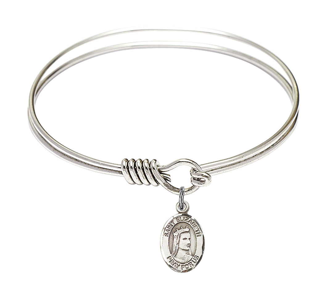 St. Elizabeth of Hungary Custom Bangle - Silver