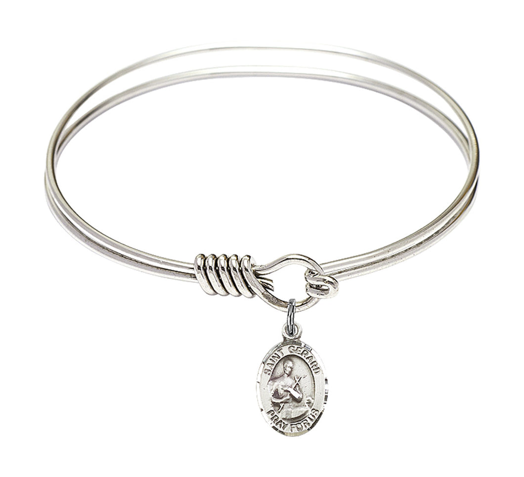 St. Gerard Majella Custom Bangle - Silver
