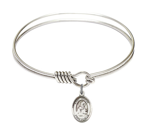 St. Isidore of Seville Custom Bangle - Silver
