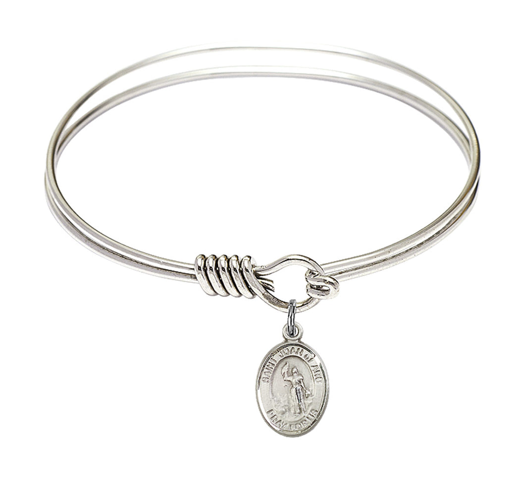 St. Joan of Arc Custom Bangle - Silver