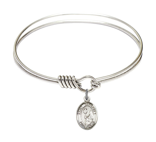 St. Margaret Mary Alacoque Custom Bangle - Silver