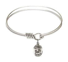 Load image into Gallery viewer, St. Michael the Archangel Custom Bangle - Silver
