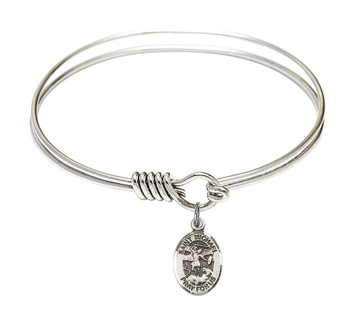 St. Michael the Archangel Custom Bangle - Silver