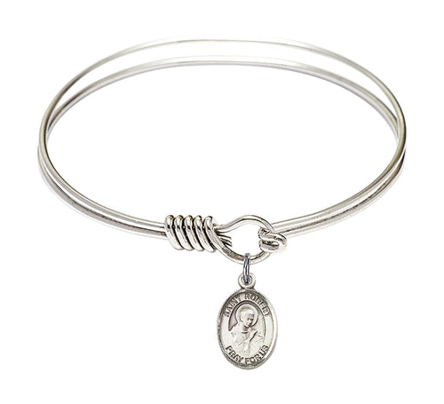 St. Robert Bellarmine Custom Bangle - Silver