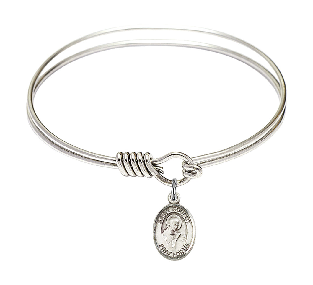 St. Robert Bellarmine Custom Bangle - Silver