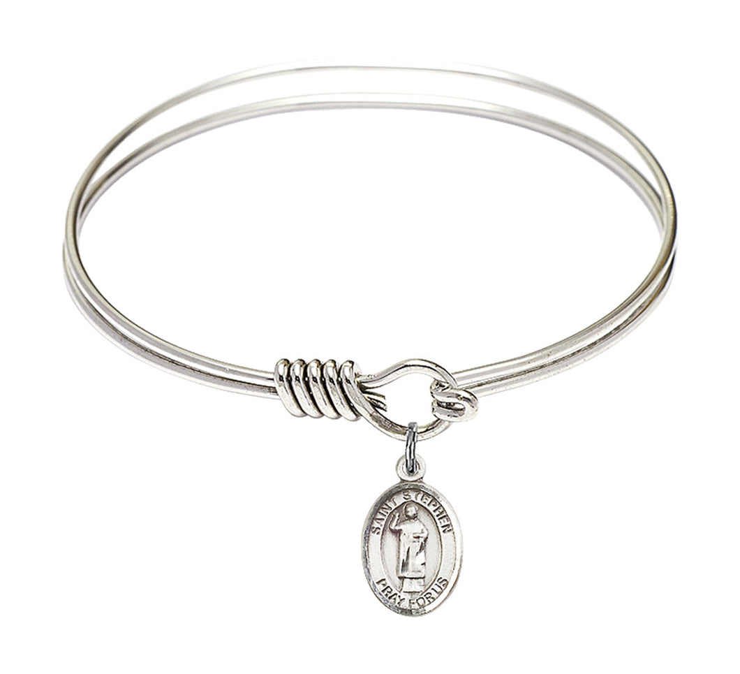 St. Stephen Martyr Custom Bangle - Silver