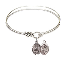 Load image into Gallery viewer, St. Sebastian / Ice Hockey Custom Bangle - Silver
