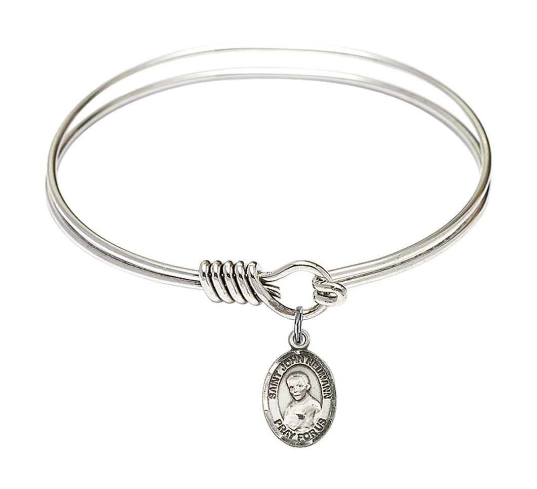 St. John Neumann Custom Bangle - Silver