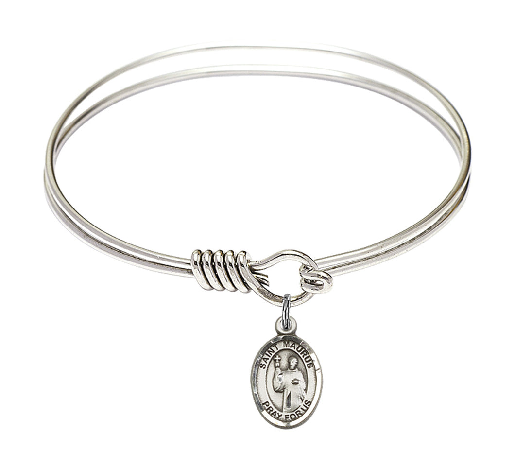 St. Maurus Custom Bangle - Silver