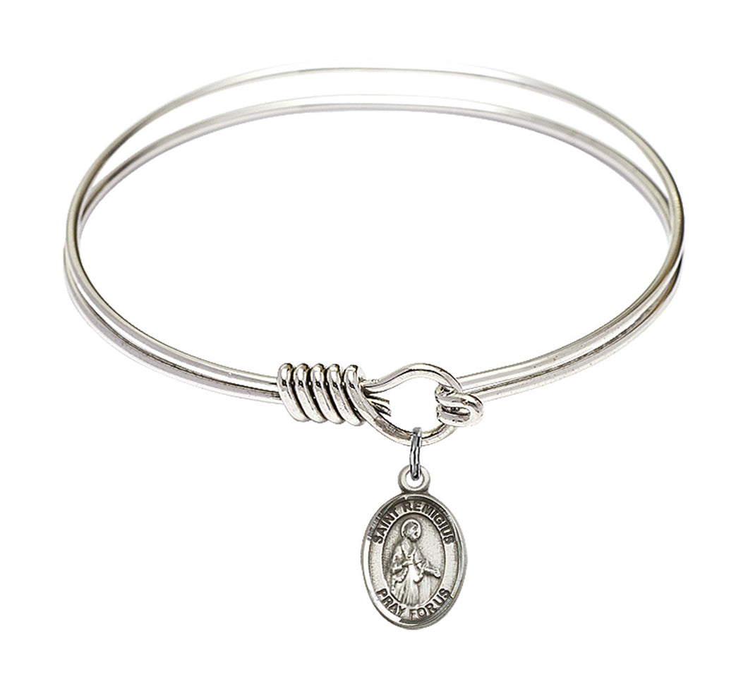 St. Remigius of Reims Custom Bangle - Silver