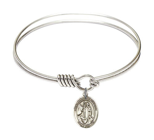St. Anthony of Egypt Custom Bangle - Silver