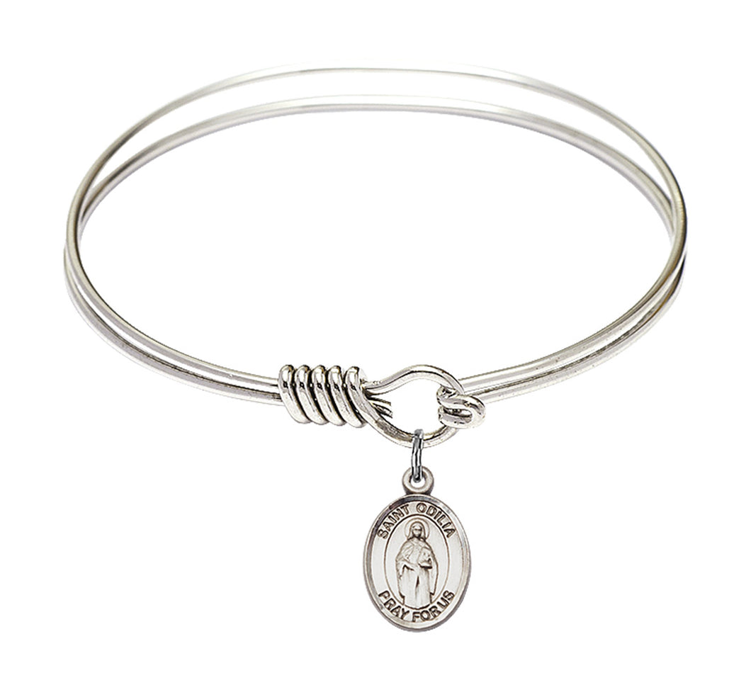 St. Odilia Custom Bangle - Silver