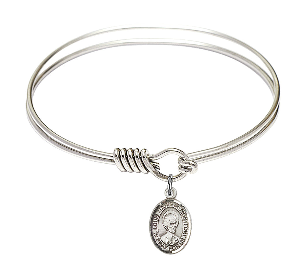 St. Louis Marie de Montfort Custom Bangle - Silver