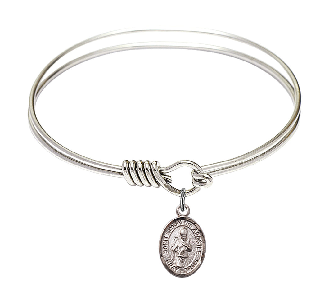 St. Simon the Apostle Custom Bangle - Silver