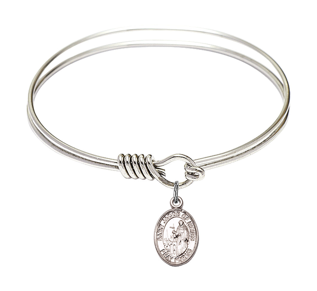St. Jacob of Nisibis Custom Bangle - Silver