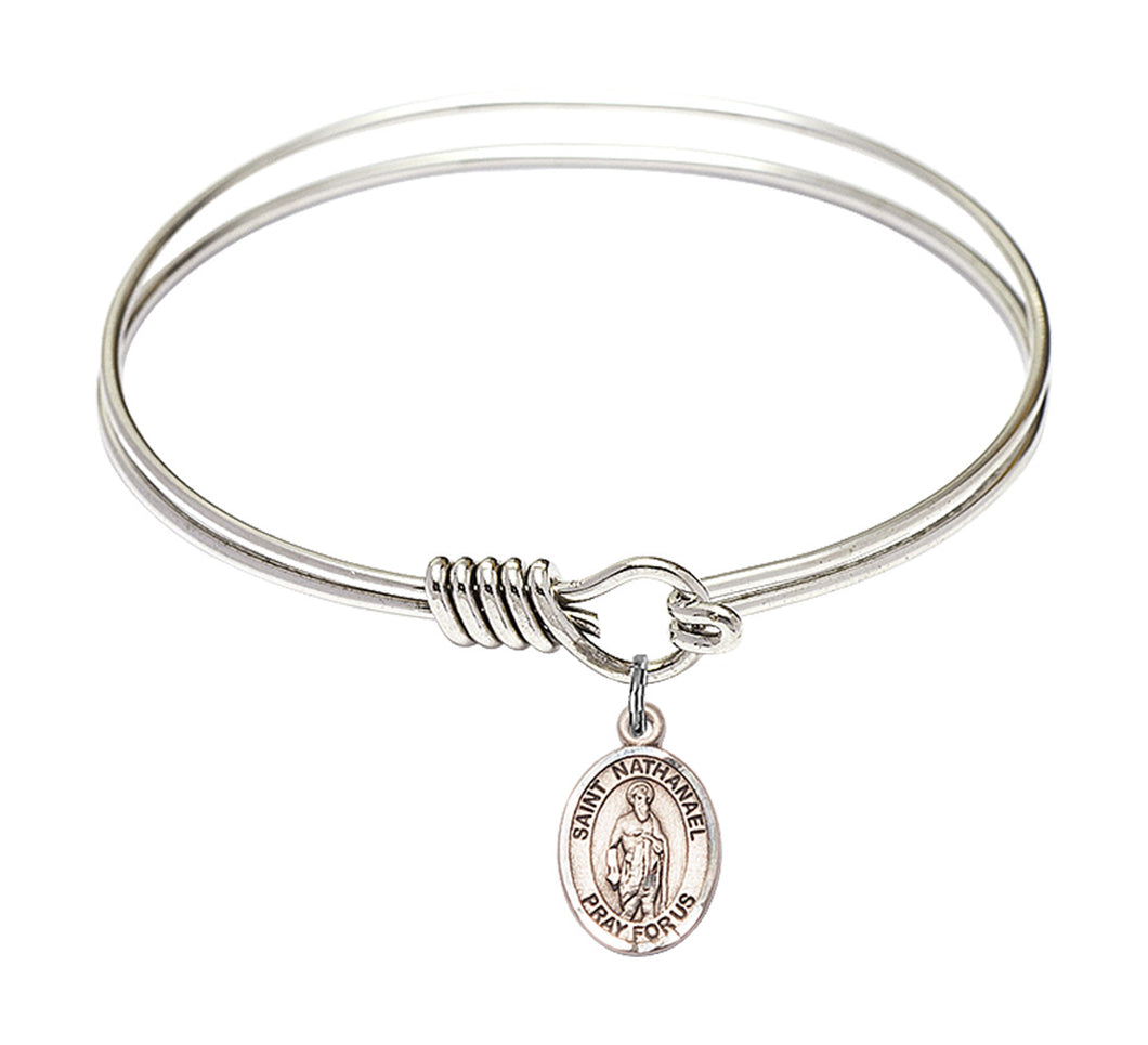 St. Nathanael Custom Bangle - Silver