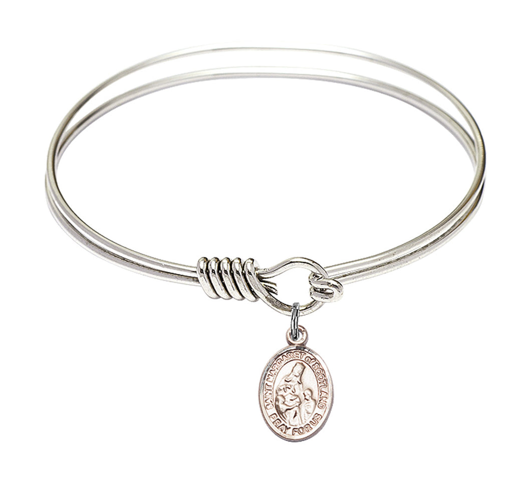 St. Margaret of Scotland Custom Bangle - Silver