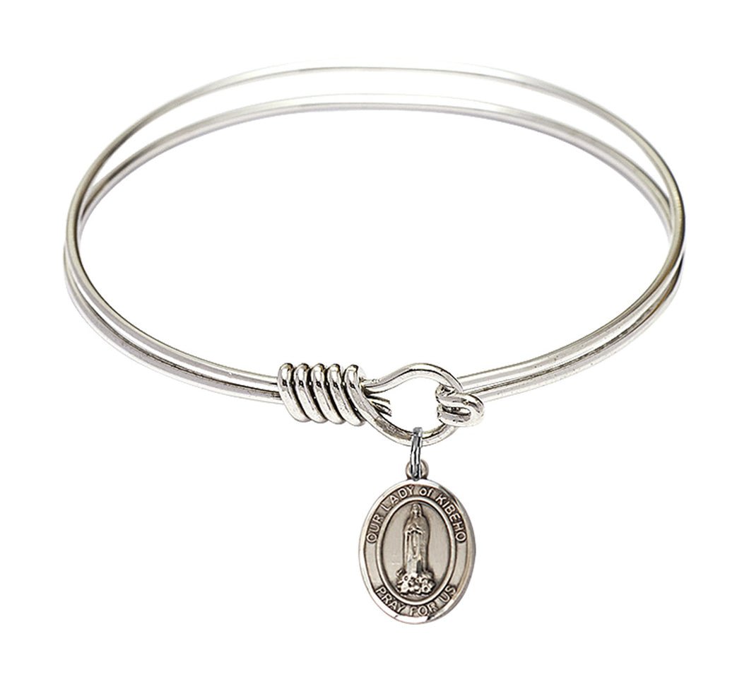 Our Lady of Kibeho Custom Bangle - Silver