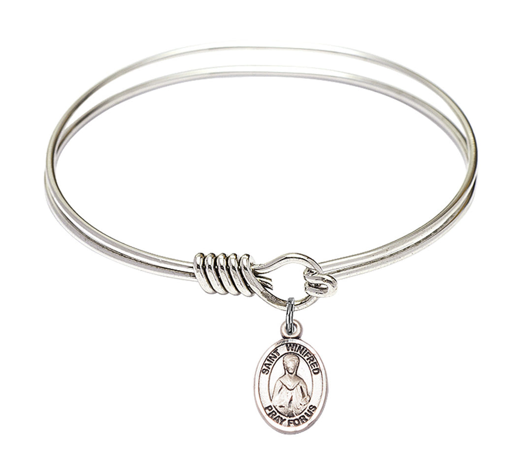 St. Winifred of Wales Custom Bangle - Silver