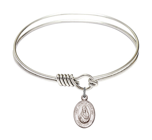 St. Jadwiga of Poland Custom Bangle - Silver