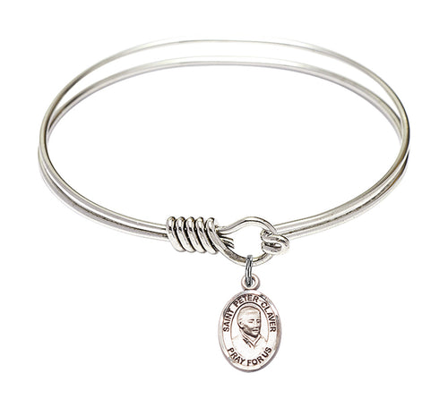 St. Peter Claver Custom Bangle - Silver